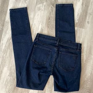 NWOT Tory Burch Dark Blue Skinny Legging Jeans 25